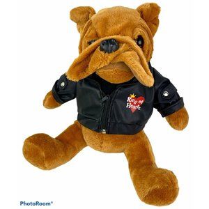 Dan Dee Bulldog Biker Plush  "King‎ of Hearts" 16”